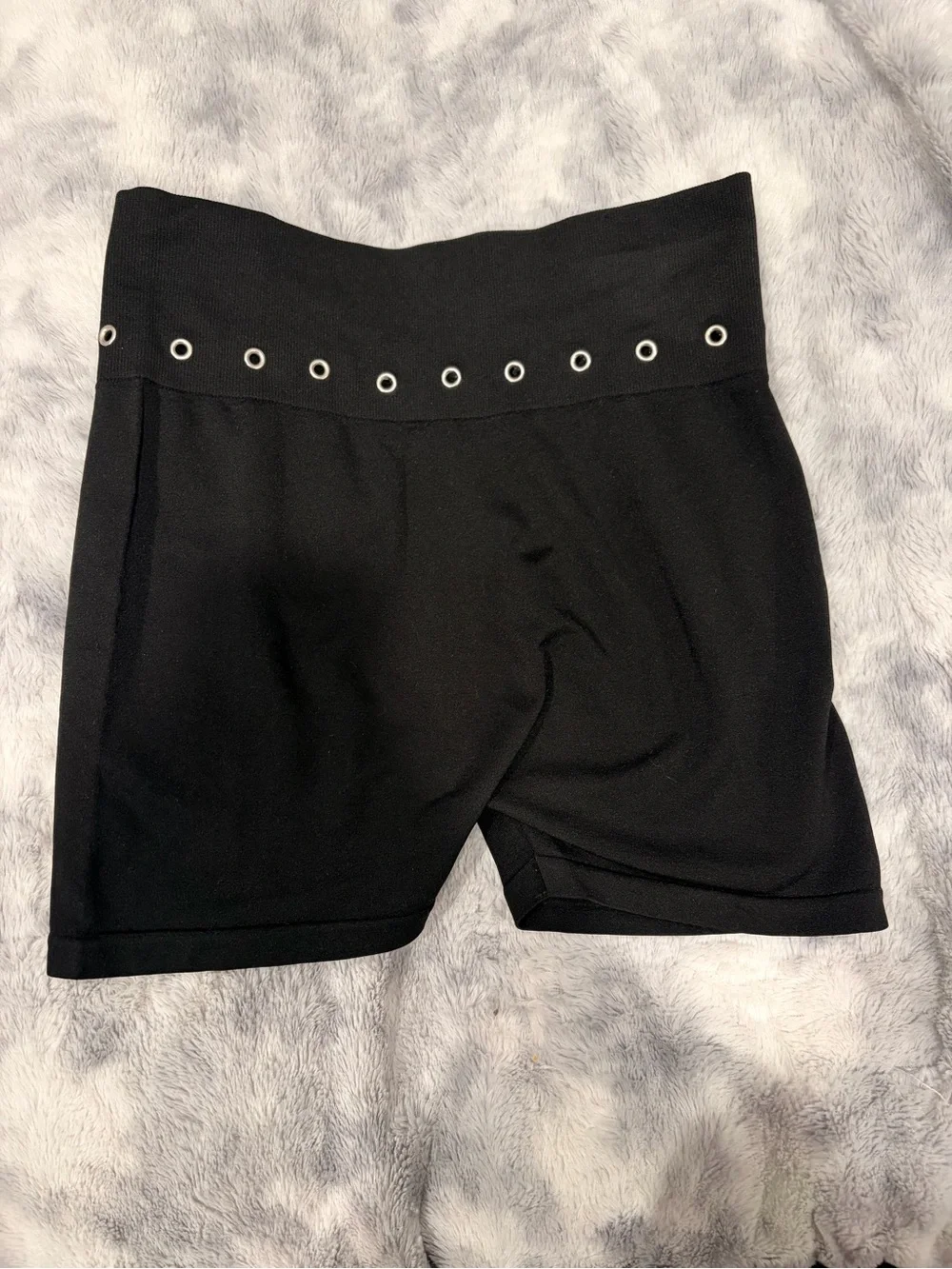 Baby Phat Black Rhinestone Logo Bike Shorts